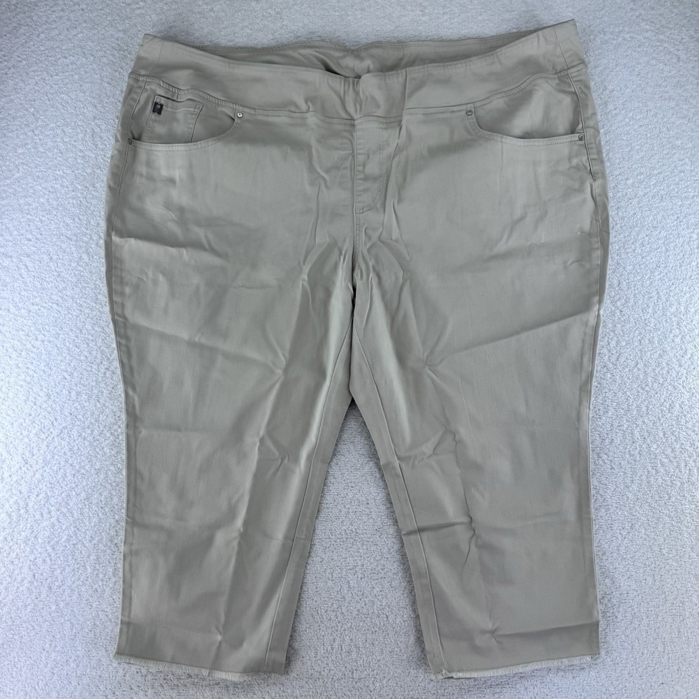 Belle by Kim Gravel TripleLuxe Twill Jeans 32WP Sand Bar Khaki